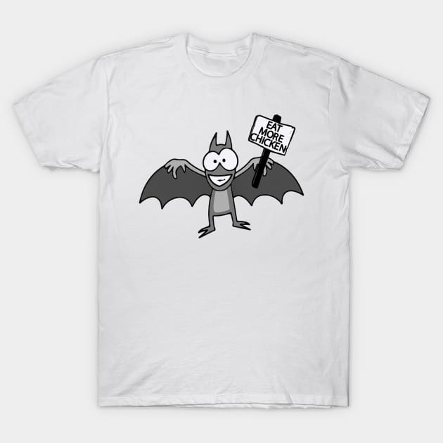 Eat more chicken with bat graphic T-Shirt by sudaisgona
